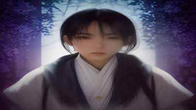 数据分析师在宽屏显示器前查看 gv 相关搜索趋势图表，暗色办公室环境，屏幕蓝光映照在脸上