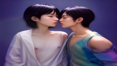 LGBT 文化研究者在图书馆整理相关文献资料，温暖灯光，书架背景，展现专业学术氛围